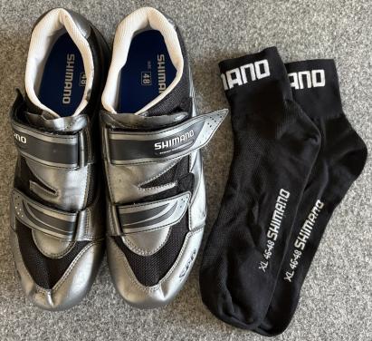 Racefietsschoenen en sokken