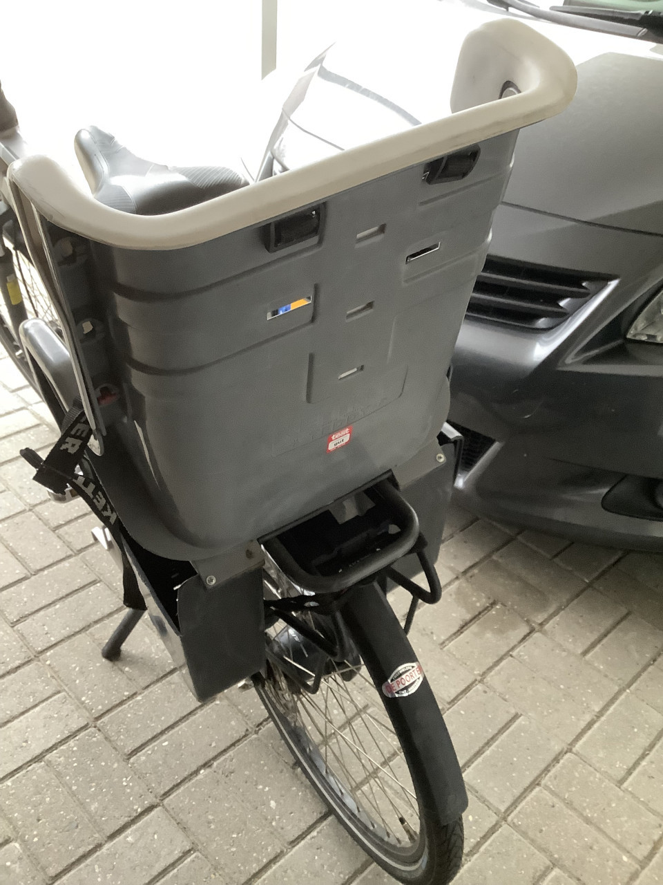 Fietsstoel Kettler Teddy voor op de bagagedrager