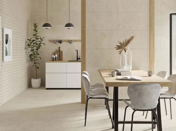 3035-185 ca 3 m² zandkleur wandtegels 20x50 cm, van € 108,72 voor