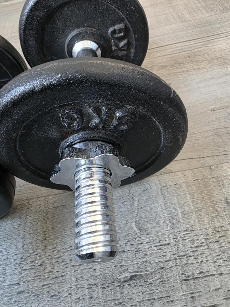 Metalen halters 3st. met verwisselbare gewichten