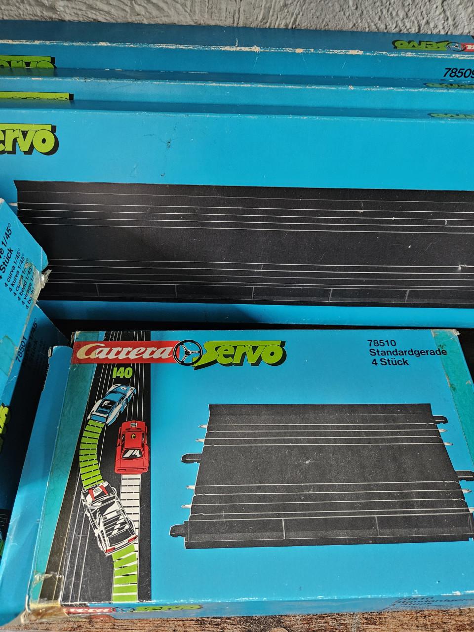 Grote vintage set Carrera Servo 140 racebaan onderdelen-