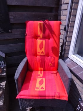 Tuinkussens , hoge rug niet verkleurd , 4 stuks