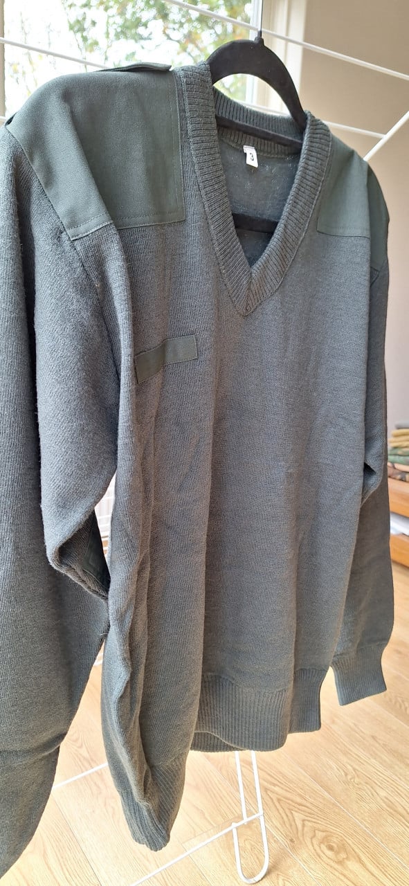 100% wollen heren trui Groen, Maat S