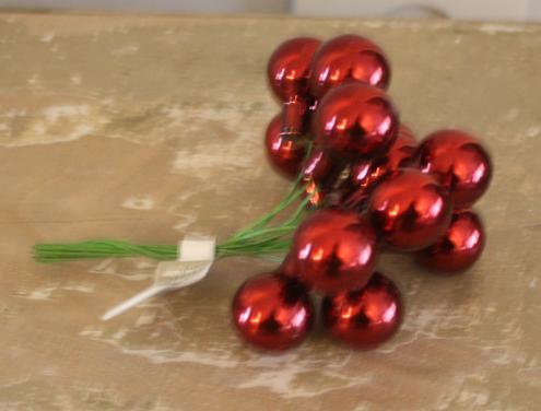 Nieuw in verpakking set van glazen rode sterker kerstballetjes