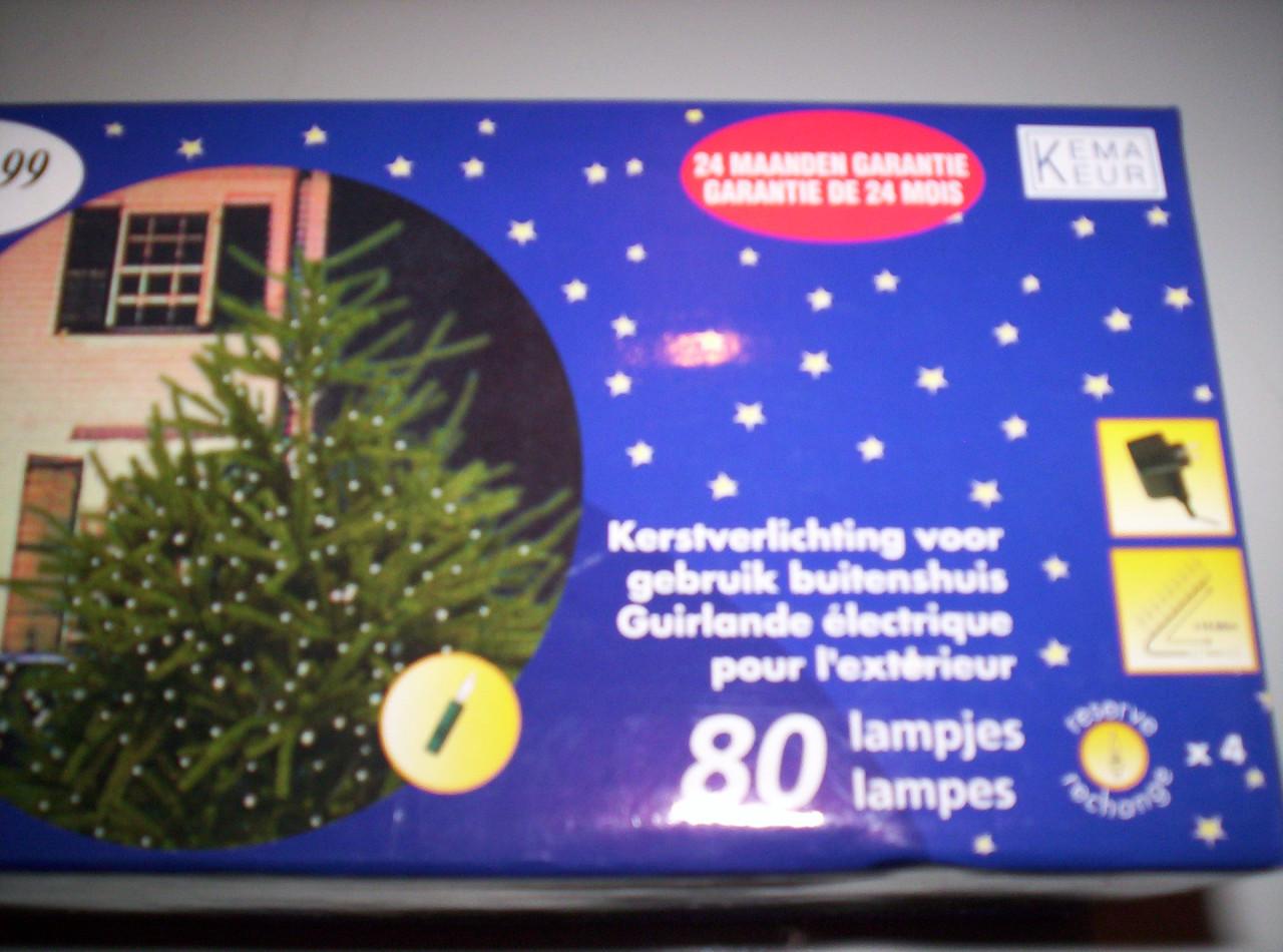 Kerstlampjes 40 of 80 en kralenslinger  nieuw in doos   samen 6,50