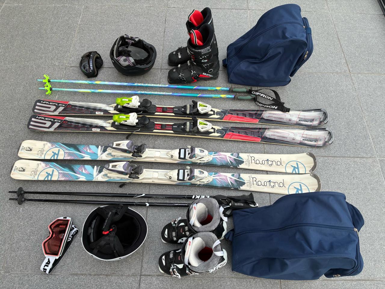 Dames- en heren skiset te koop. Bieden op afzonderlijke items is mogelijk.
