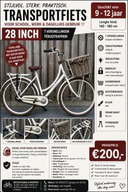 🚲 Batavus Diva – 28 inch transportfiets – 7 versnellingen