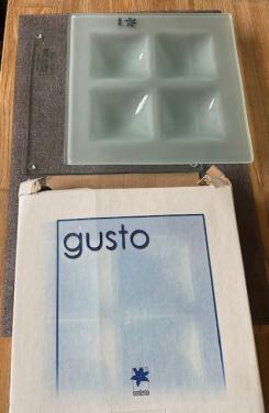 Nieuwe Gusto glazen serveerschaal, hitte bestendig tot 250*