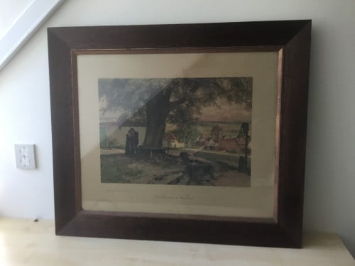 Schilderij met Duitse prent