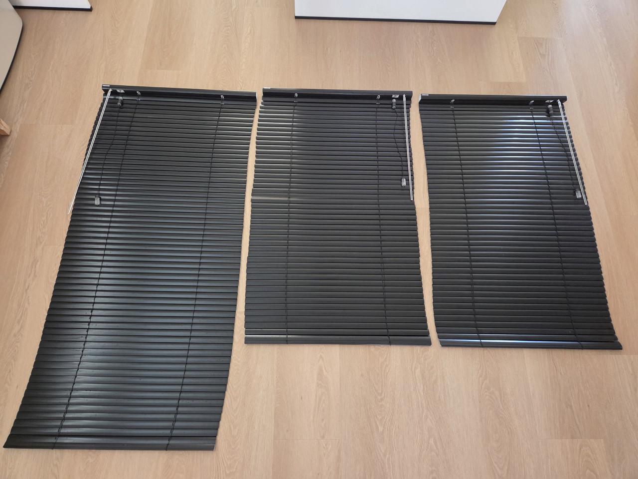 Jaloeziën Veneta zwart aluminium, 3 stuks, verschillende maten, los tekoop