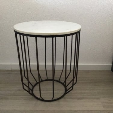 Bijzettafel met marmeren blad