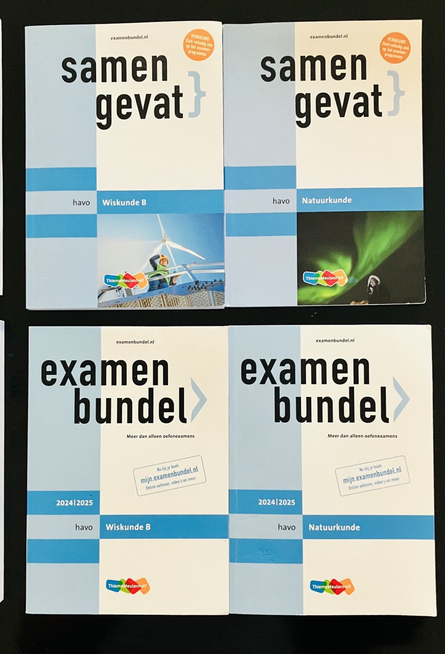 Examenbundel & samengevat, HAVO, Wis B, Nat, Schei, Bio, Nld, Engels