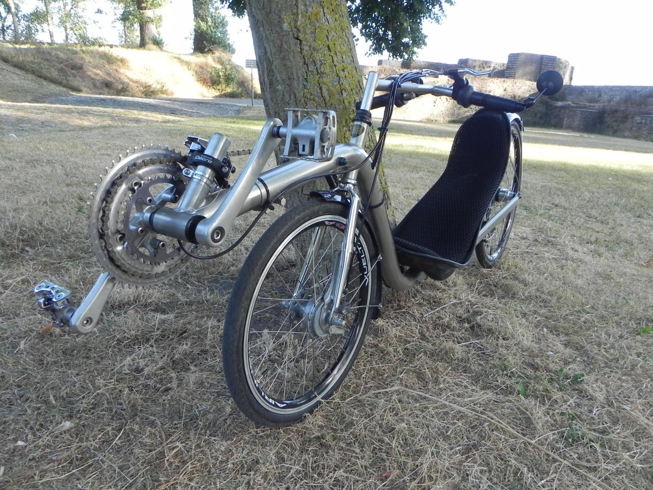 Te koop RVS Zephyr lowracer ligfiets
