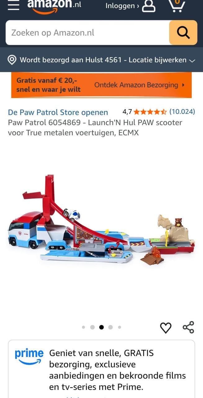 Speelgoed, Paw Patrol vrachwagen