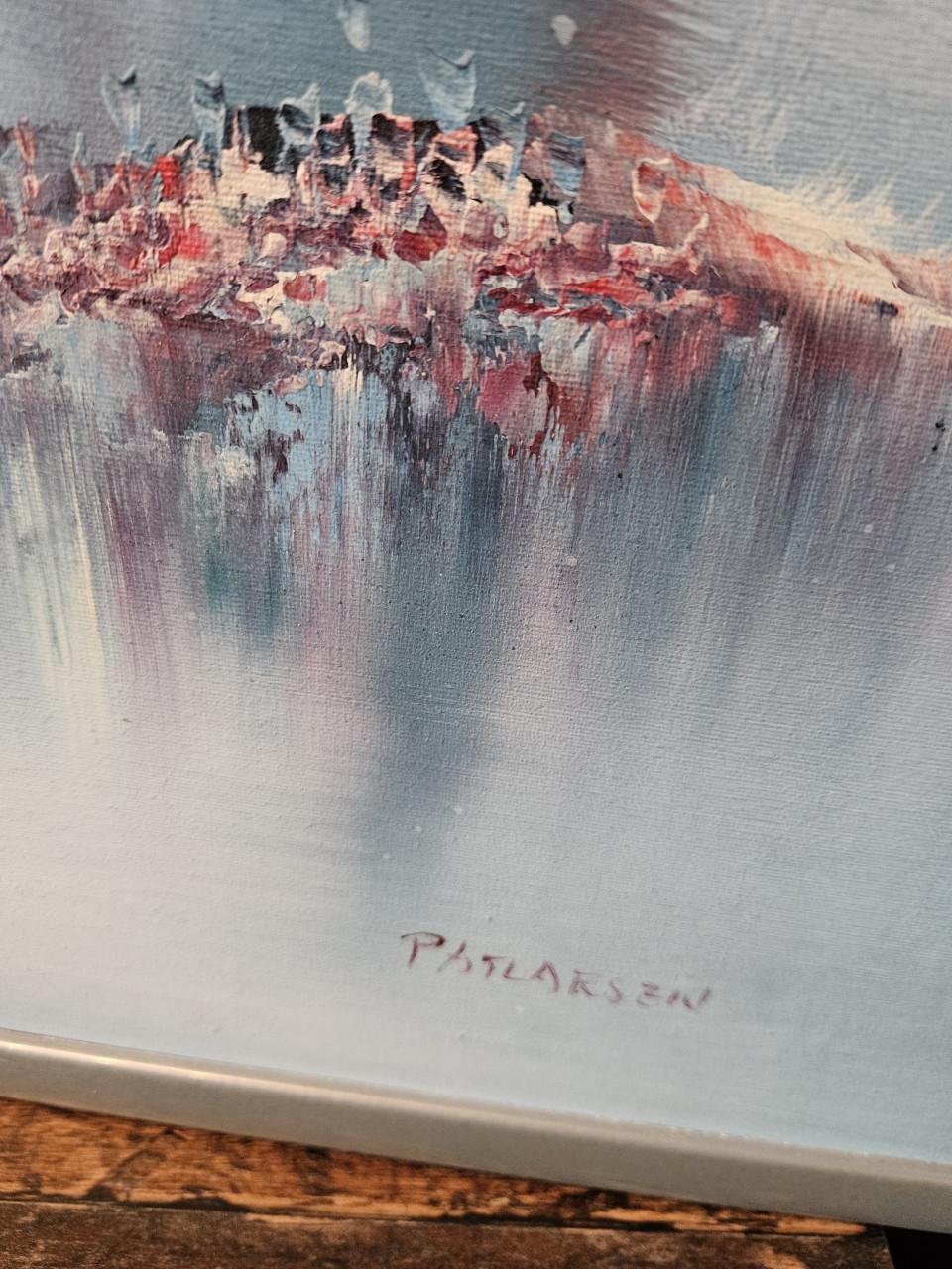 Abstract Schilderij Gesigneerd Pat Larsen, mooie effecten