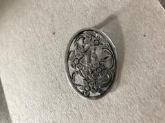 Zilveren broche "Floral"