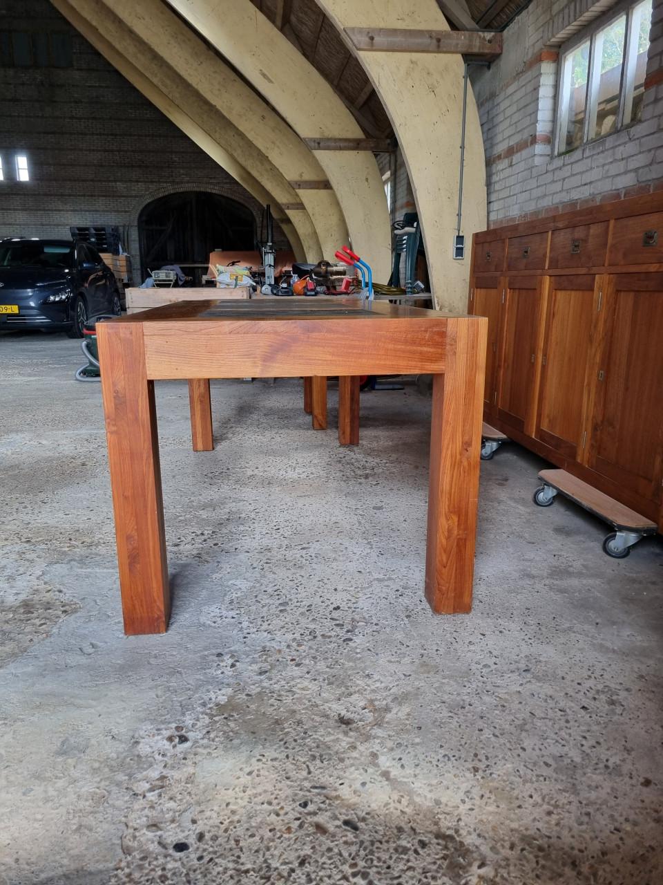 Eettafel - teakhouten set
