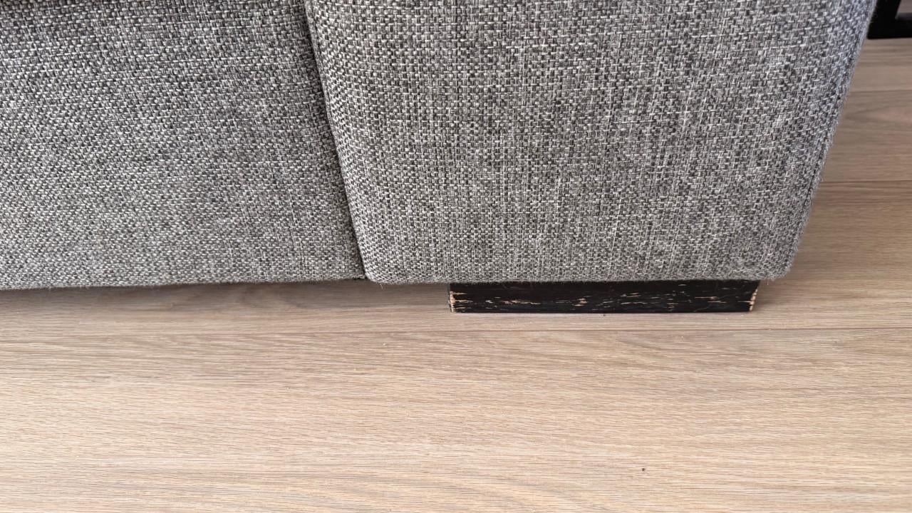 Hoekbank stof antraciet 6-zits