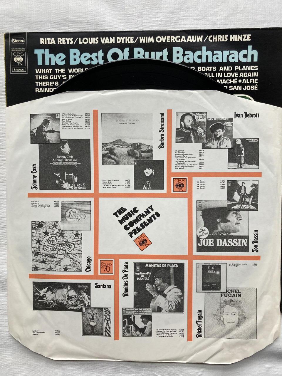 LP Reys, V.Dijk, Overgauw, Hinze The best of Burt Bacharach