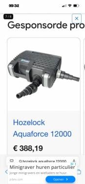 Te koop hozelock aquaforce syprio 12000 sterke en zuinige Vijverpomp