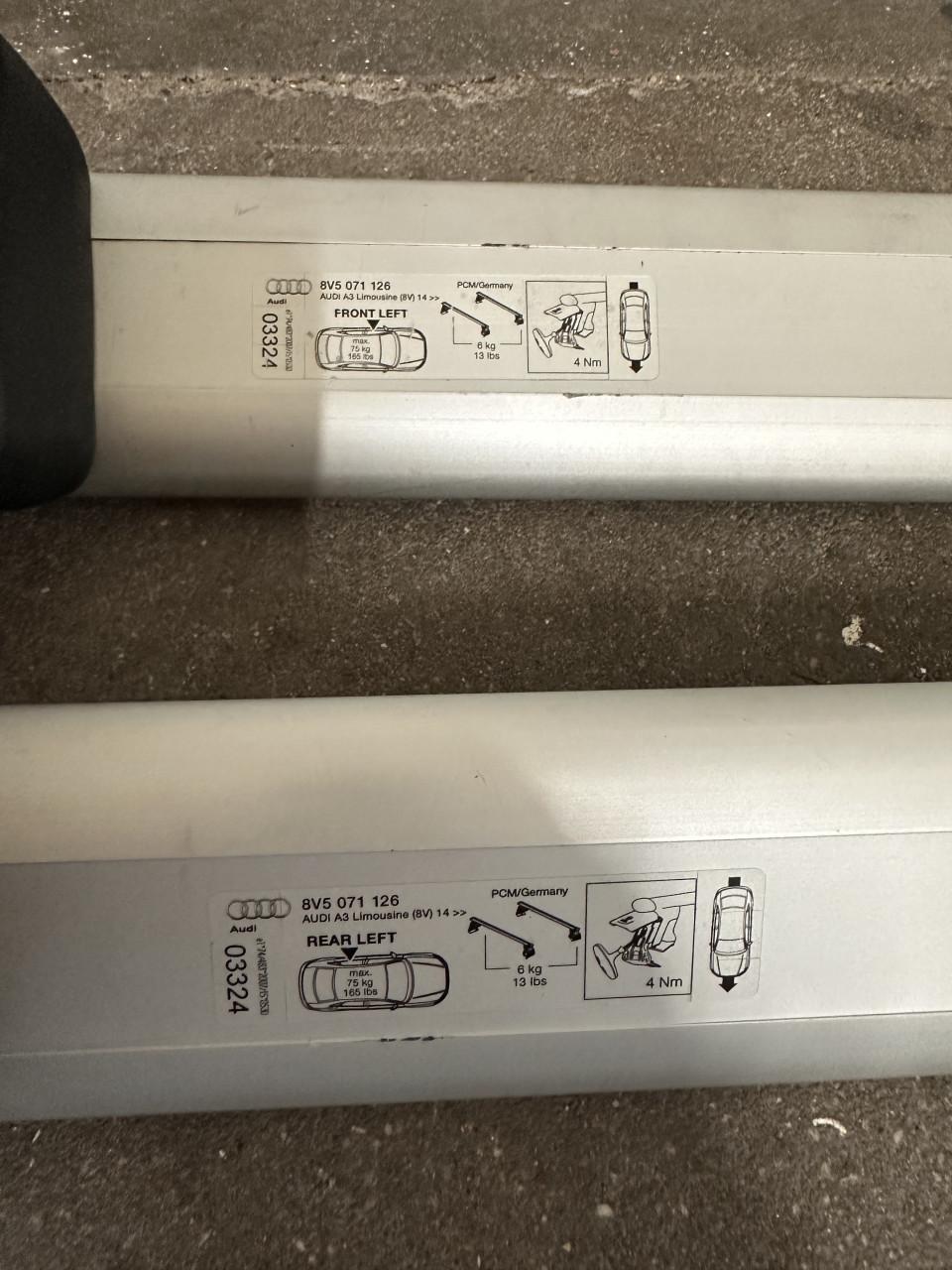 Originele Audi A3 limousine dakdragers