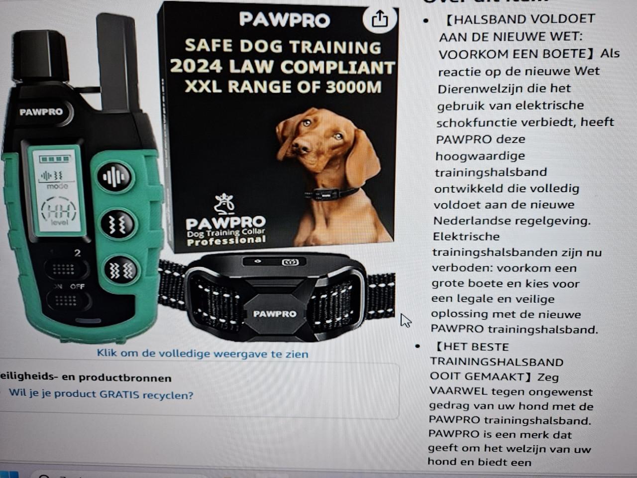 TRAININGSHALSBAND VVOR HOND