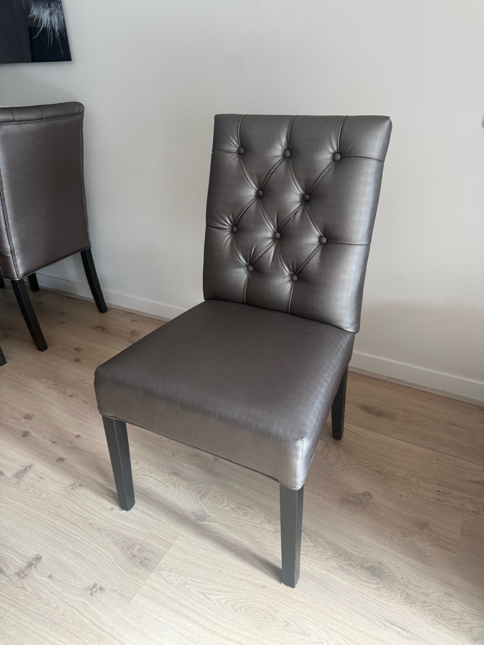 6 Luxe Eetkamerstoelen incl. 2 poeven
