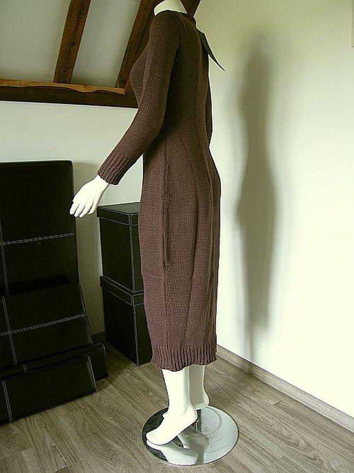 SÁBETH: Nieuw Grofgebreid jurkje bruin S en M € 369,-