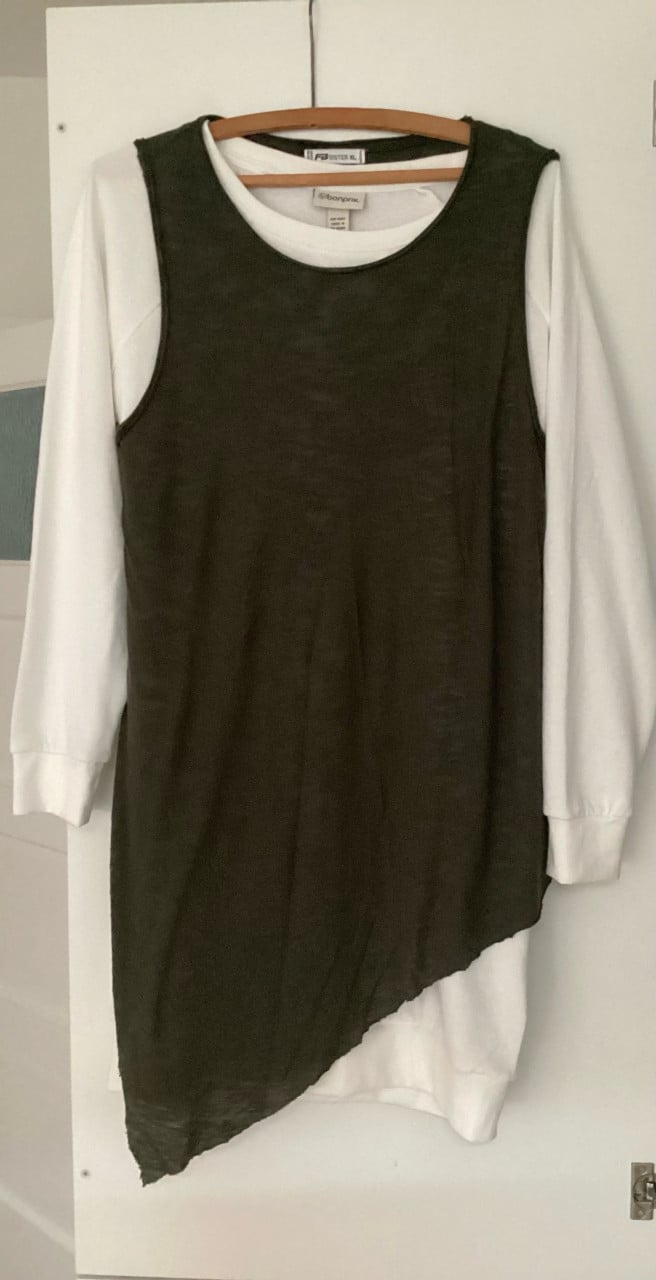 Nieuwe jurk met los tuniek erover ook leuk apart te dragen XL