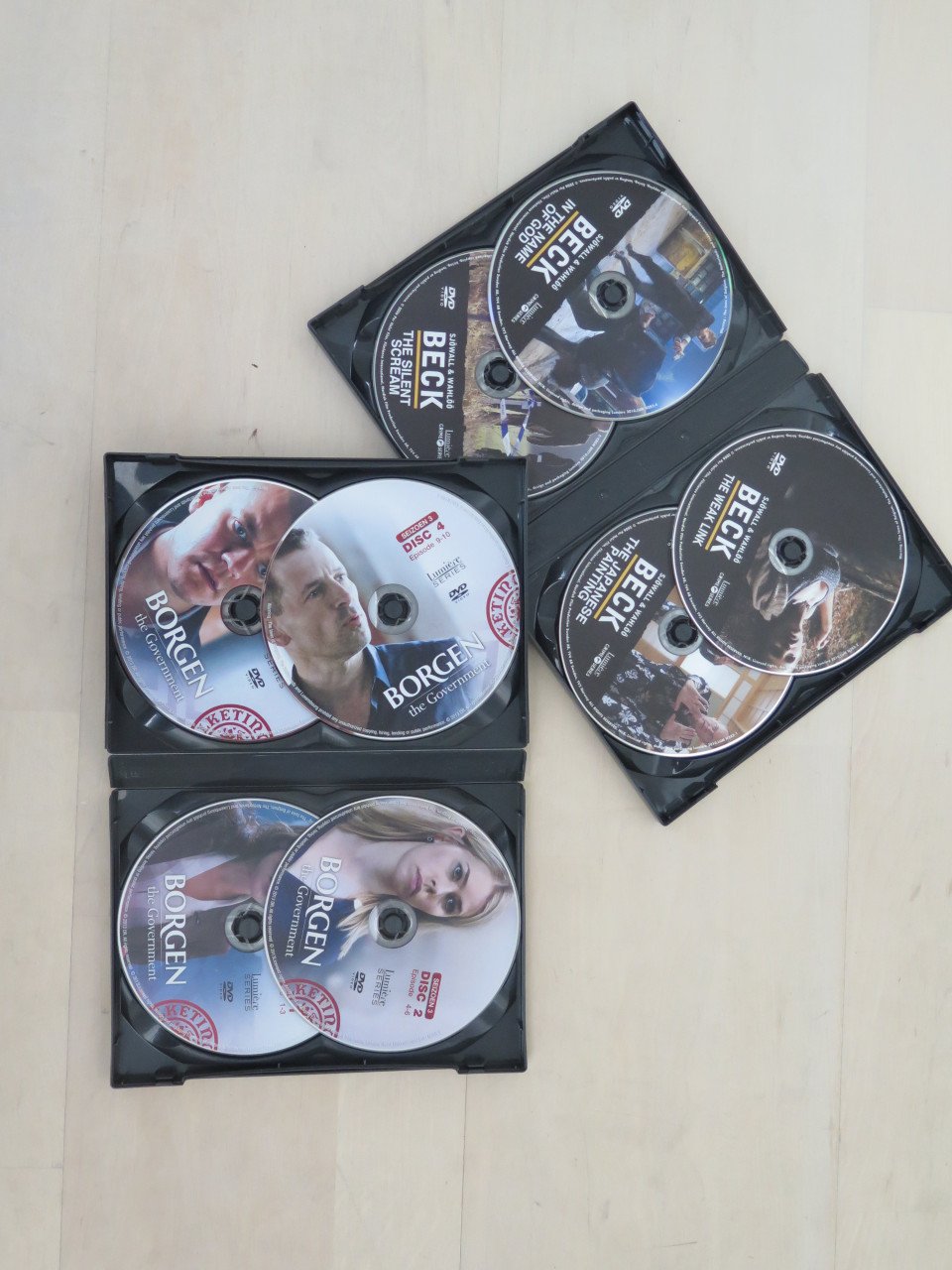 Een tas vol dvd's