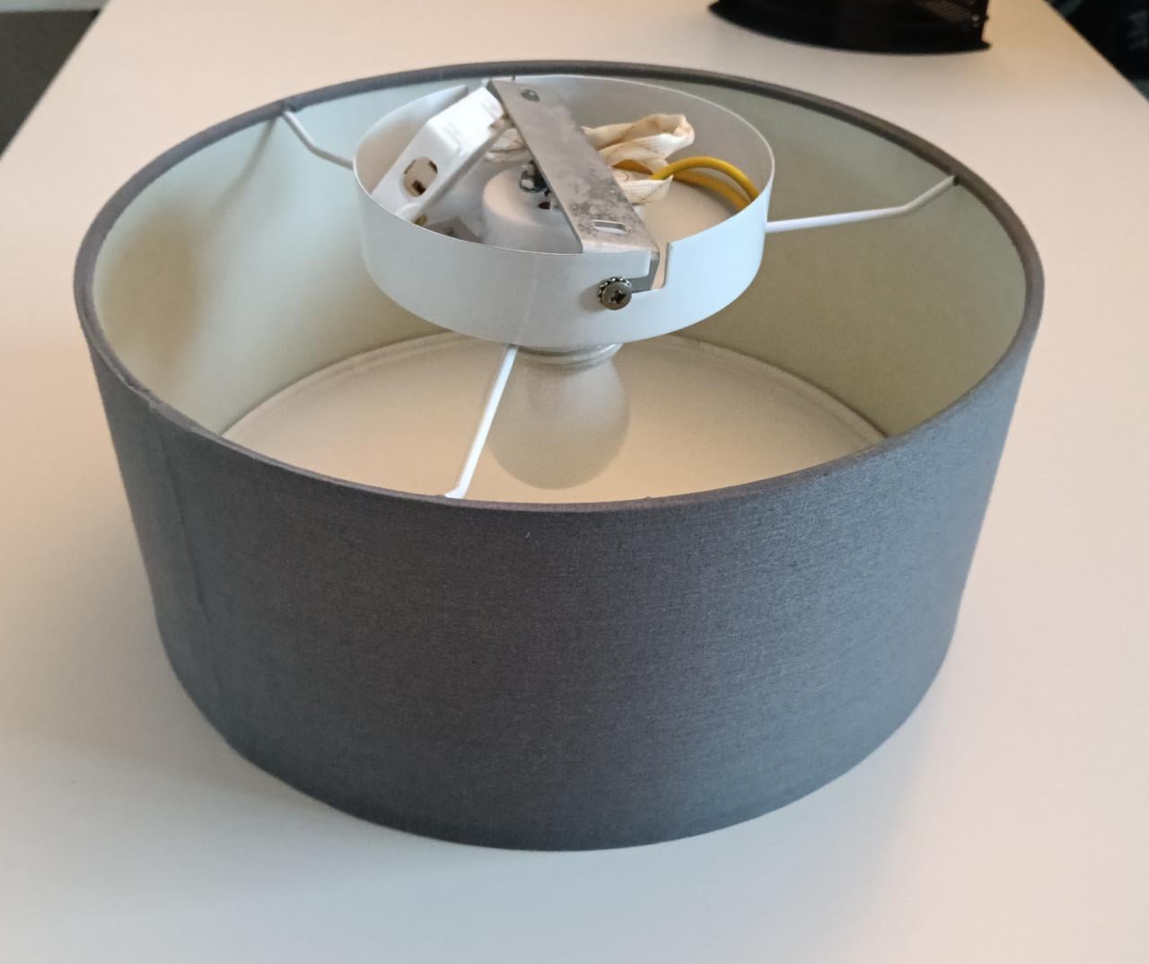 Plafondlamp - Kunststof Antraciet Ø25cm