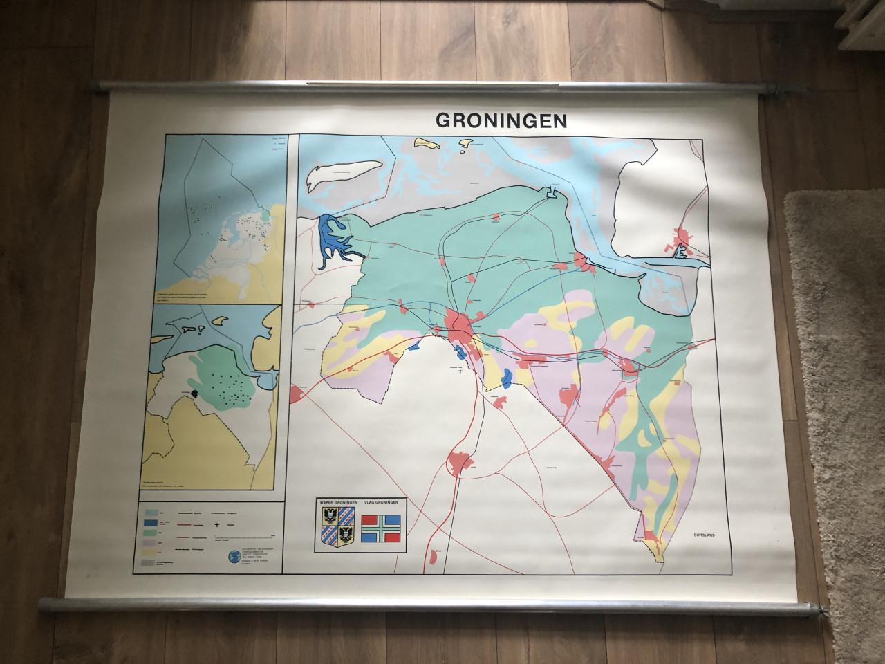 Wandkaart diverse provincies