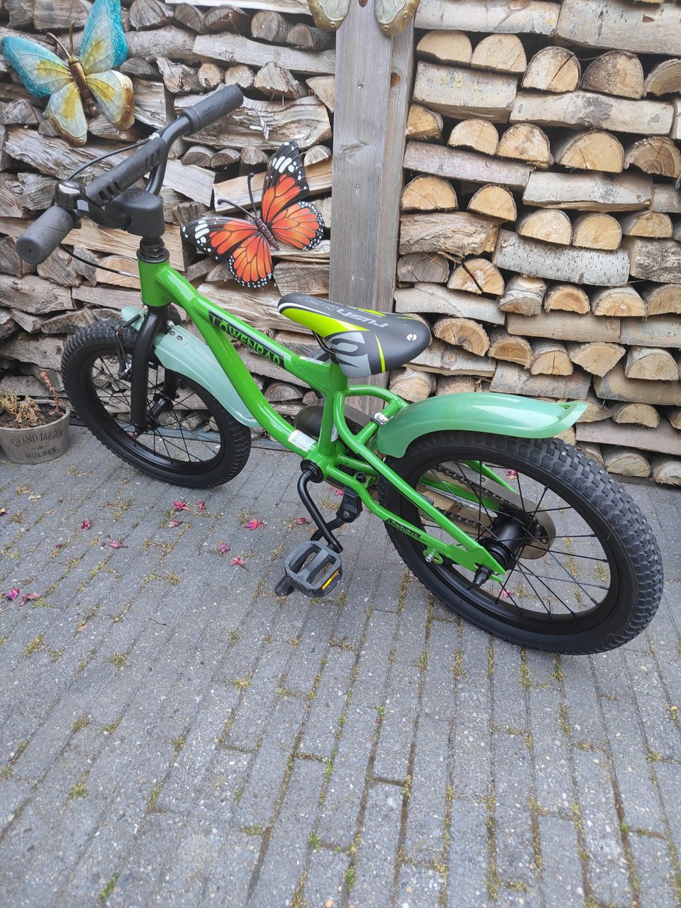 16 inch Lowenrad stoere groene jongens fiets