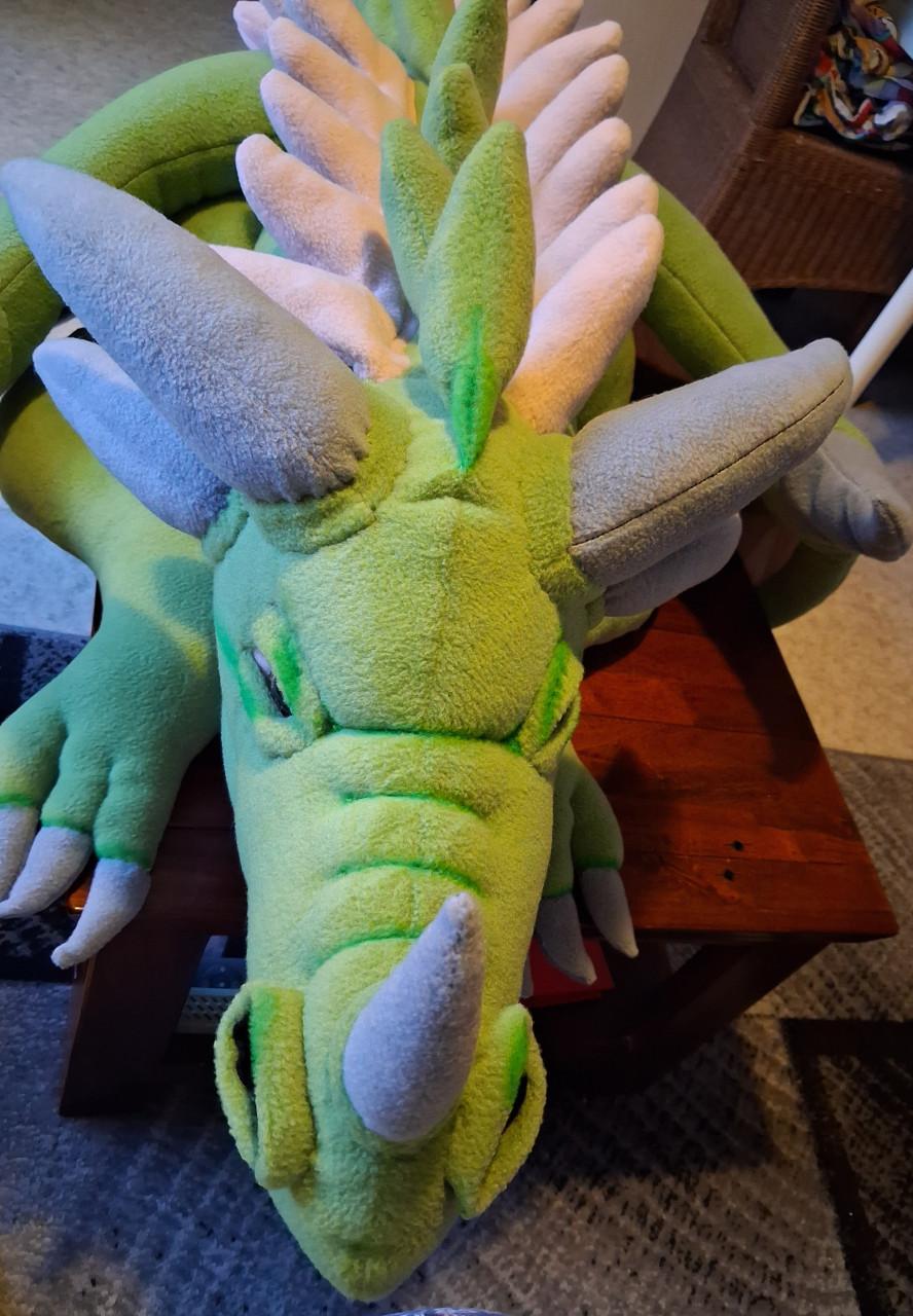 XXL draak 250cm knuffel handgemaakt!