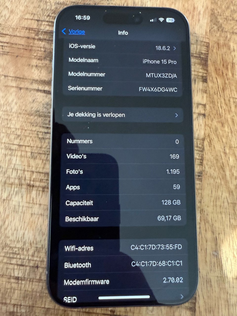 IPhone 15 PRO SILVER 128GB