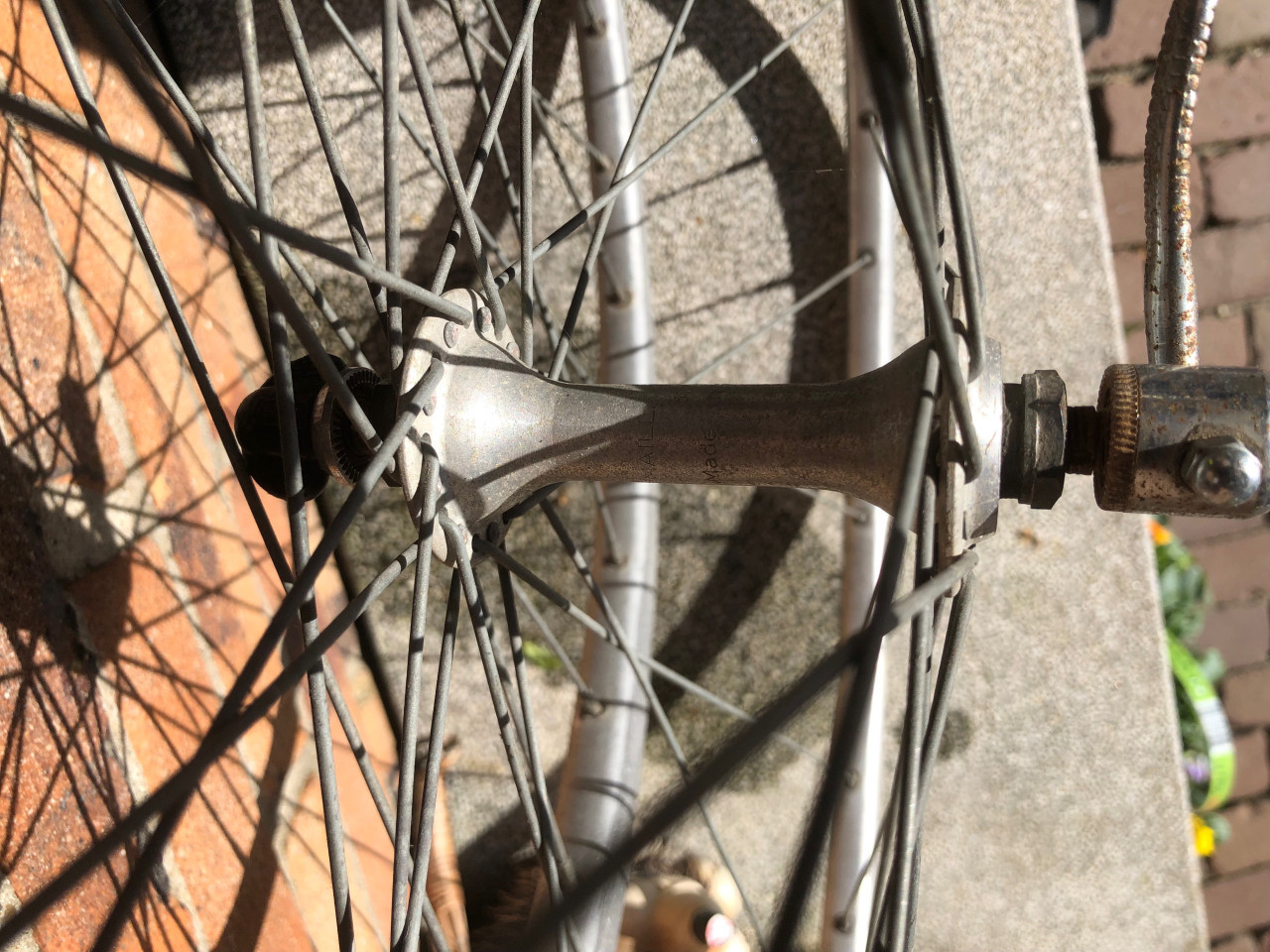Vintage racefiets wielen.