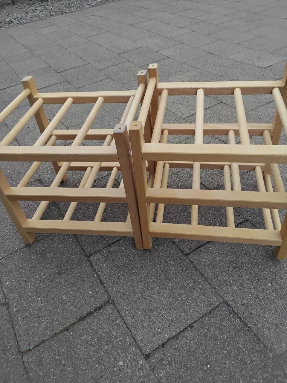 Houten wijnrek