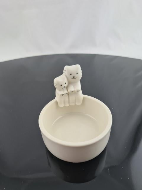 Waxine houder 2 Katten keramiek