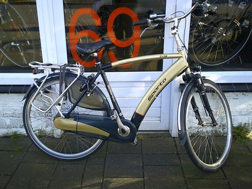 Gebruikte Sparta herenfiets 54cm met verende zadelpen met V-Brakes