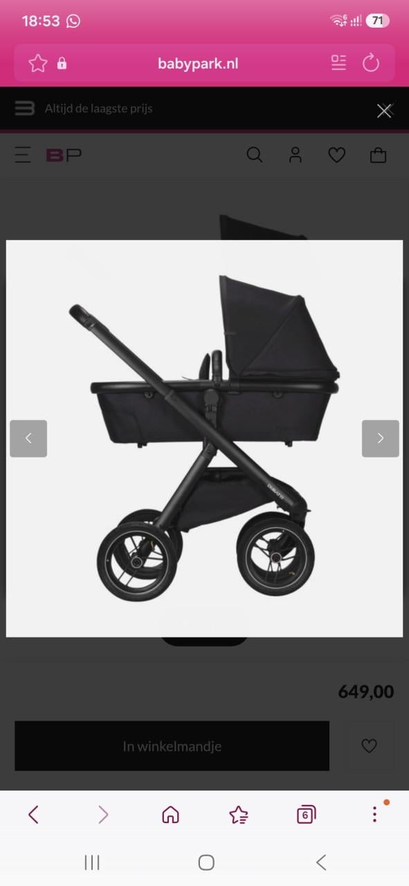 Kinderwagen Dubatti zwart