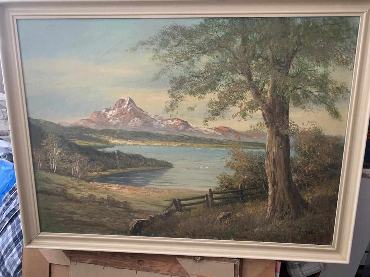 Schilderij met lijst.