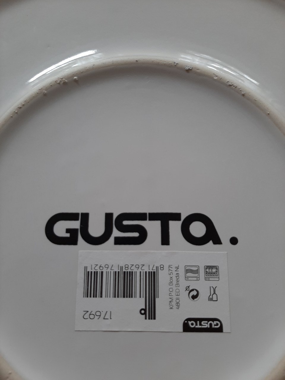 GUSTA - PANNENKOEKBORD - DIA 30,5 CM - AARDEWERK - NIEUW