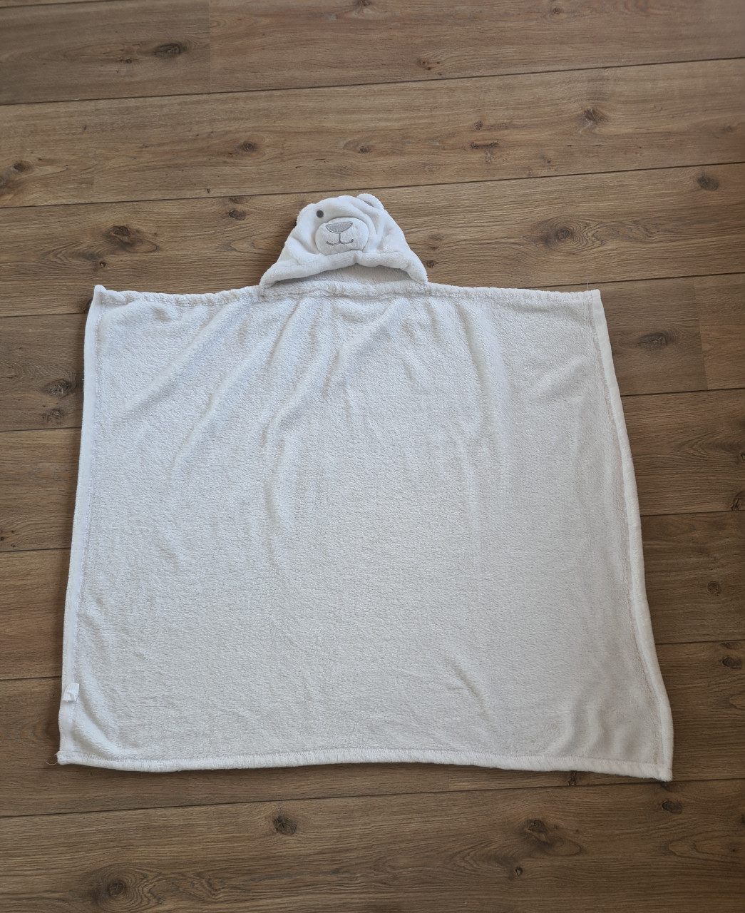 2 X wit / grijs badcape en droogdoek van Prenatal/ Dookey