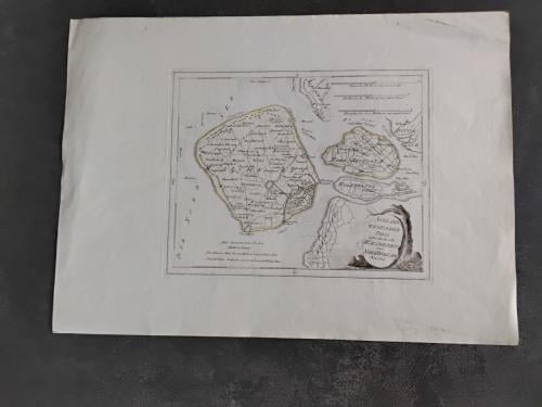 Landkaartje Walcheren, Noord Beveland ca jr 1790