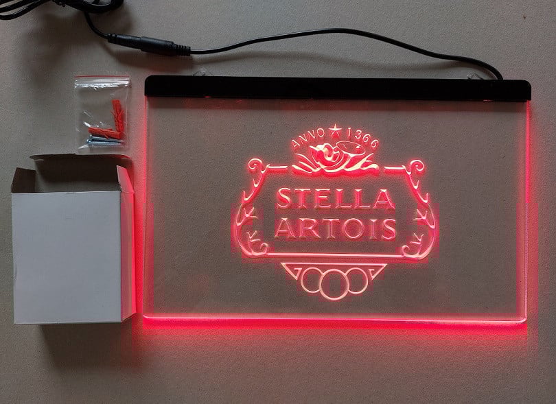 Stella Artois Acryl Bord Met Ledverlichting