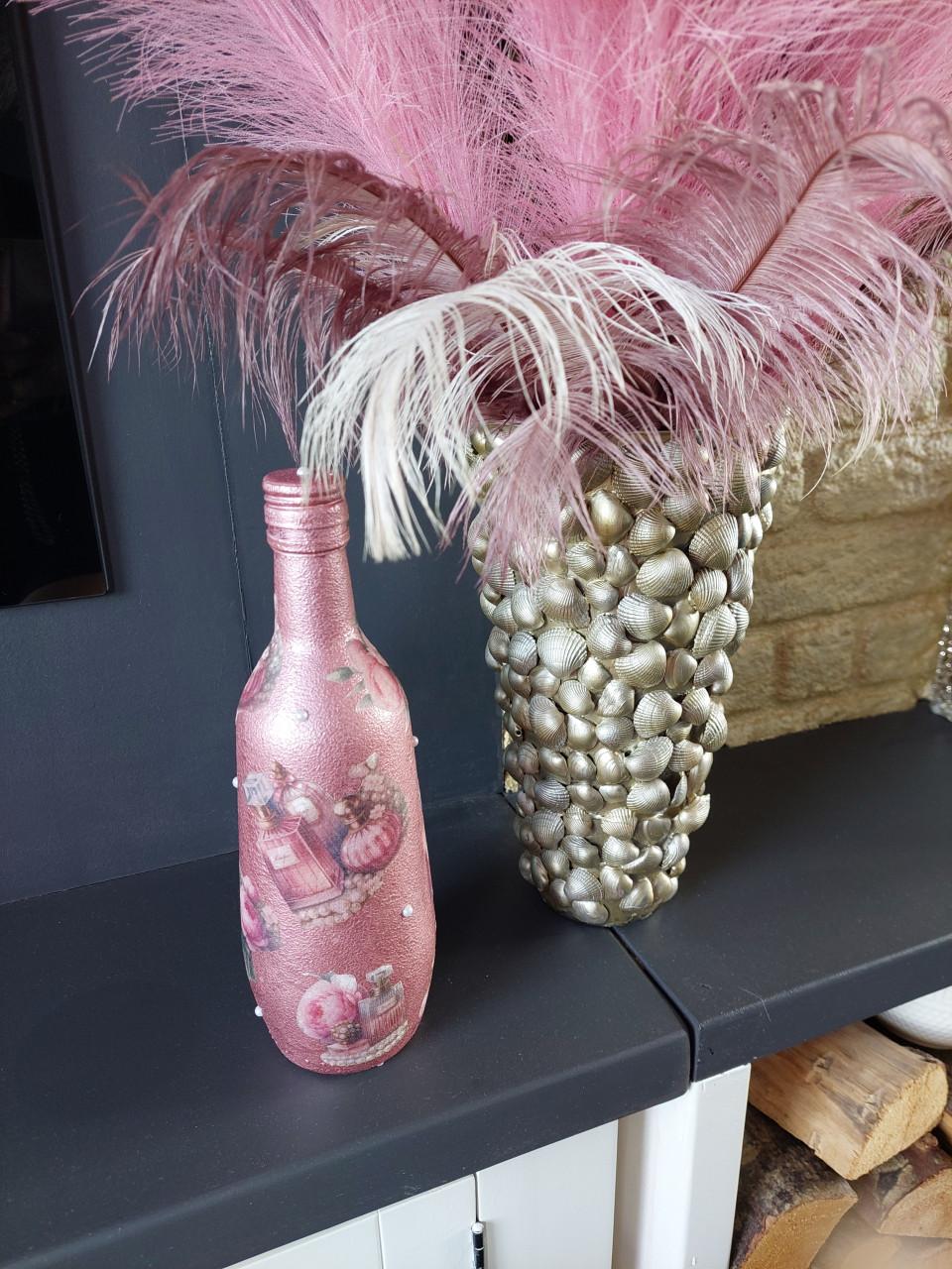 Nw Decoupage sier fles