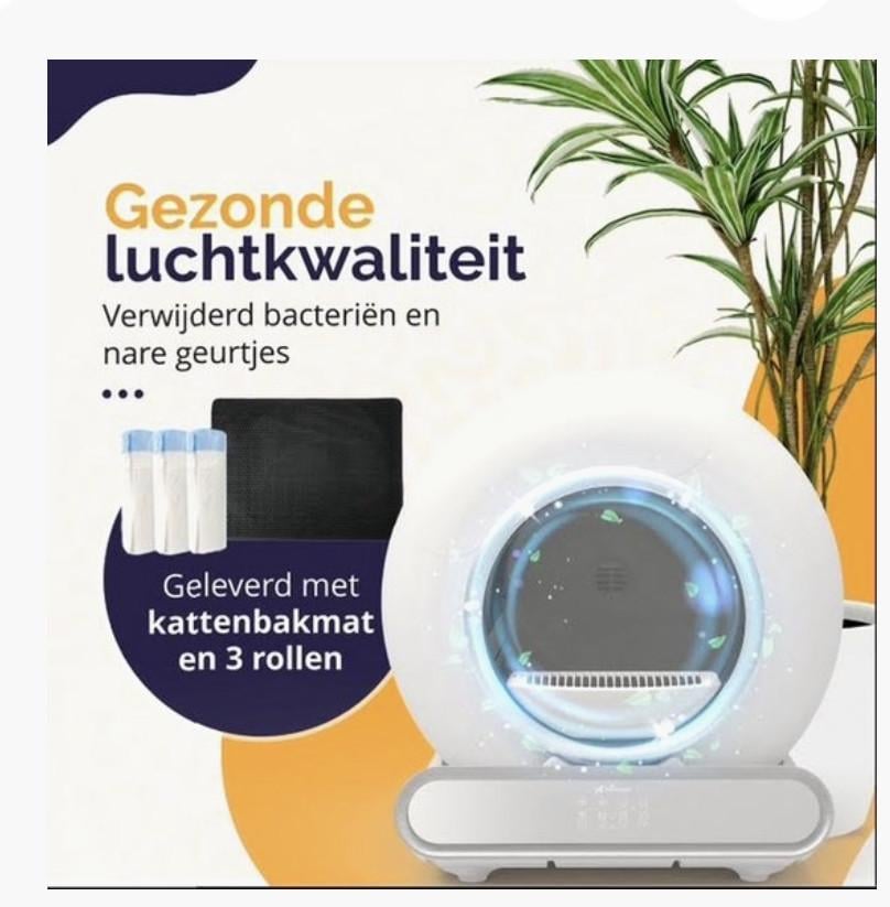 Automatische zelfreinigende kattenbak