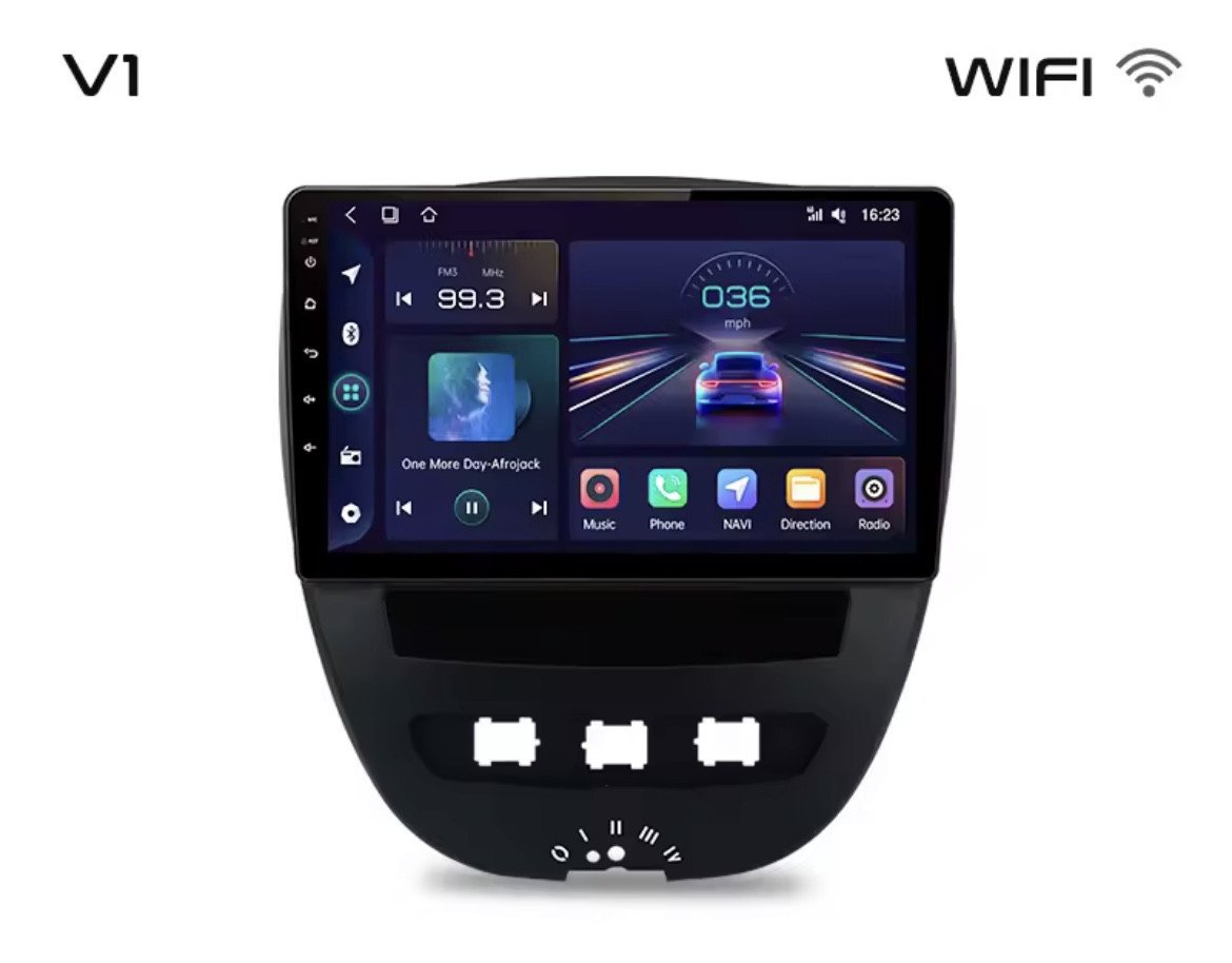Navigatie CarPlay Citroën C1, Toyota Aygo, Peugeot 107