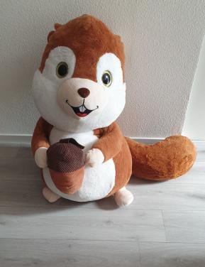 Hele grote pluche eekhoorn knuffel
