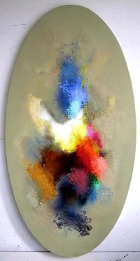 2 Unieke grote ovalen tafelbladen